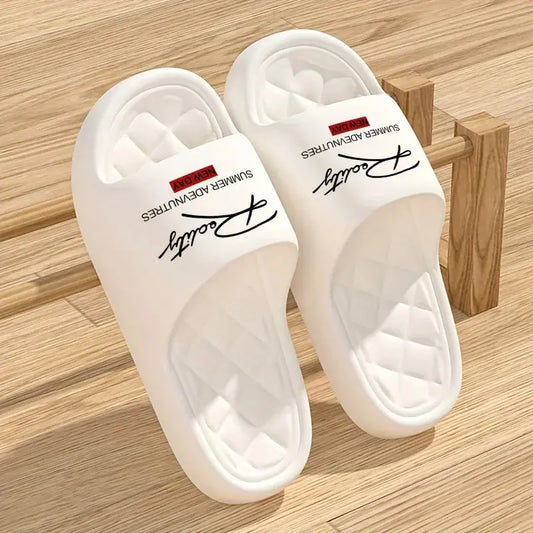 New ins-style reality print comfortable thick-soled EVA casual breathable slide sandals for men and women, suitable for home, bathroom, and outdoor use, versatile