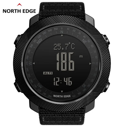 NORTH EDGE Men's Sport Digital Watch Hours Running Swimming Military Army Watches Altimeter Barometer Compass Waterproof 50m