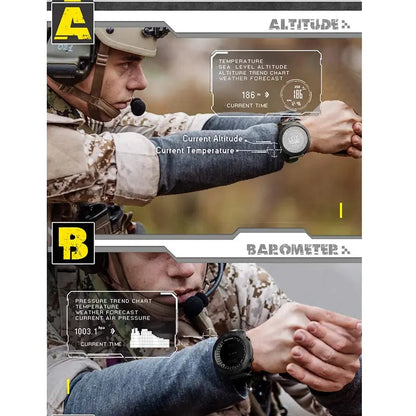 NORTH EDGE APACHE 3 – Ceas Militar Outdoor cu Altimetru, Barometru & Busolă | Rezistent 50M